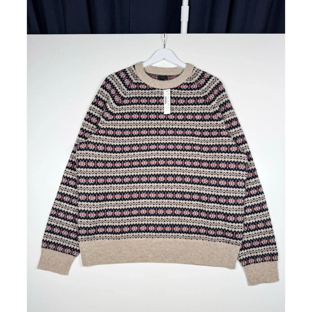 NEW - J.CREW Lambswool Fair Isle Sweater - Men's XL